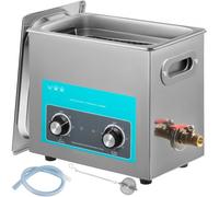 VEVOR Pulitore a Ultrasuoni 6 L Macchina Pulitrice a Ultrasuoni Controllo con Manopola in Acciaio Inossidabile 304, con Temporizzatore Riscaldatore per Gioielli, Orologi, Occhiali, Strumenti Dentali