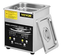 VEVOR Pulitore a Ultrasuoni Aggiornato 2 L (Riscaldatore da 100 W a Ultrasuoni da 60 W) Pulitore per Parti a Ultrasuoni da Laboratorio Digitale con Temporizzatore per Pulizia di Parti di Gioielli