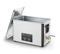 VEVOR Pulitore a Ultrasuoni da 30 L, Macchina Professionale per la Pulizia a Ultrasuoni, con Cestello di Pulizia e Schermo Digitale, in Acciaio Inossidabile da 480 W e 40 kHz per Parti, Carburatori