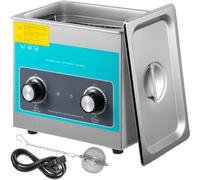 VEVOR Pulitore A Ultrasuoni Display Digitale, 3L Lavatrice Ultrasuoni Manopola in Acciaio 304, 220V/60Khz Professionale Pulitore a Ultrasuoni con Funzione di Riscaldamento, per Pulizia di Gioielli
