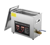 VEVOR Pulitore a Ultrasuoni Display Digitale in Acciaio Inossidabile Capienza 6 Litri con Riscaldamento Tempo Temperatura Regolabile, Dispositivo di Pulizia a Ultrasuoni per Gioielli Occhiali Orologi