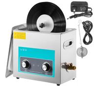 VEVOR Pulitore A Ultrasuoni Professionale Display Digitale, 6L Lavatrice Ultrasuoni in Vinile, 220V/50Khz con Funzione di Riscaldamento, Nero, per Pulizia di Gioielli, Occhiali