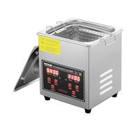 VEVOR Pulitore a Ultrasuoni Vassoio Display Digitale in Acciaio Inox Capienza 2 Litri con Riscaldamento Tempo Temperatura Regolabile, Macchina Pulitrice a Ultrasuoni per Gioielli Occhiali Laboratorio
