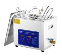 Chaneau - Pulitore a ultrasuoni per gioielli 1,3L/2L/3L/6L/10L/15L/22L/30L, dispositivo di pulizia a ultrasuoni professionale , 10L, 1