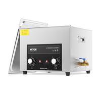 VEVOR Pulitore ad Ultrasuoni 15L con Timer Riscaldante Cestello Pulitrice 360W