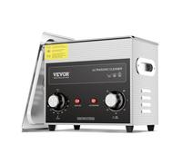 VEVOR Pulitore ad Ultrasuoni 3L con Timer Riscaldante Cestello, Macchina Digitale a Cavitazione Sonica, Pulitrice Ultrasuoni 120 W per Strumenti di Orologi, Occhiali, Monete, Utensili Metallici