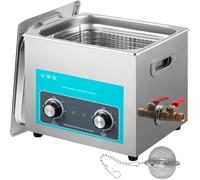 VEVOR Pulitore ad Ultrasuoni con Timer di Riscaldamento, Pulitore ad Ultrasuoni Professionale 220V, Pulitore Ad Ultrasuoni in Acciaio Inox 40kHz per Pulizia Anelli Occhiali Strumento (15L)