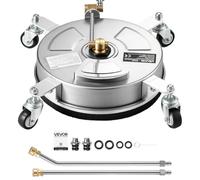 VEVOR Pulitore per Superfici 33 cm con Ruote per Sottoscocc e Pavimenti | Accessorio per Idropulitrice, in Acciaio Inox, Max 4000 PSI, Attacco da 1/4 pollici, con Lancia di Prolunga, Per Terrazze