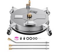 VEVOR Pulitore per Superfici 41,9 cm con Ruote per Sottoscocca e Pavimenti, Puliscisuperfici ad Alta Pressione in Acciaio Inox, Max 4000 PSI, Attacco da 1/4 pollici, con Lancia di Prolunga per Cemento