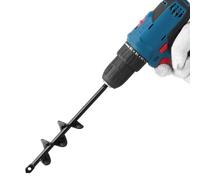 VEVOR Punta da Trapano a Coclea per Piantagione, Punta da Trapano a Spirale Ø40 x 220 mm, Compatibile con Trapani con Attacco da 10 mm, Accessori per Perforazione da Giardino Cortile