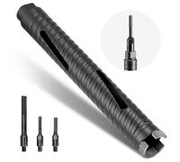 VEVOR Punte per Muratura Diametro 38 mm, Profondità di Foratura 241 mm, Filettatura Interna M16, Punta Carotatrice Diamantata a Secco con 3 Adattatori, Chiave Esagonale per Cemento Armato