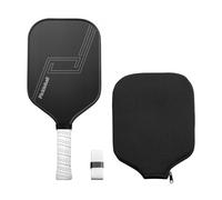 VEVOR Racchetta da Pickleball Professionale, con Superficie in Fibra di Carbonio T700 e Nucleo a Nido d'Ape, con Maggiore Potenza, Controllo e Rotazione per Adulti, Uomini e Donne, Nero
