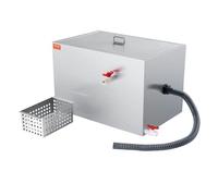 VEVOR Raccoglitore di Grasso Commerciale, Separatore di Grasso da 40 lb, sotto Lavello in Acciaio Inossidabile, Separatore di Olio-Acqua per Acque Reflue da 10 GPM, per Cucina, Mensa, Ristorante