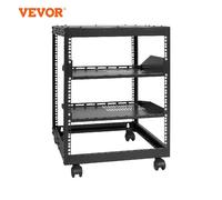 VEVOR Rack per server a telaio aperto 12U/15U/ 20U da pavimento o da parete con profondità regolabile per uso in ufficio con centro microdata
