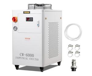 VEVOR Raffreddatore ad acqua industriale, CW6000, sistema di raffreddamento ad acqua 1500 W con compressore, capacità del serbatoio dell'acqua 15 l, portata massima 65 l/min, per macchina di