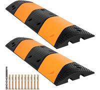 VEVOR Rampa di Protezione Cavi per Vialetto Modulare in Gomma 102 x 30 x 6 cm 2 Pezzi
