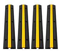 VEVOR Rampa di Protezione del Cavo Rampa di Copertura del Cavo da 18.000 Libbre 1 Canale Passaggio del Cavo, Cavo di Protezione Cavo del Pavimento Canalina Copertura del Cavo per Parcheggio