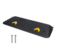VEVOR Rampa per Soglia in Gomma Altezza 3,8 cm con Canale per Cavi Capacità Max. 15 Tonnellate per Veicoli, Rampa per Soglia Gradini Superficie Antiscivolo 110x32x3,8 cm, Rampa per Soglia Antiscivolo