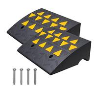VEVOR Rampa soglia altezza 15,2 cm 2 rampe marciapiede in gomma capacità di carico 15 tonnellate rampa accesso sedia a rotelle con struttura a rete stabile per passaggio auto moto 49,1 x 37 x 15,2 cm