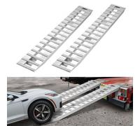 VEVOR Rampe di Caricamento per Veicoli 2 Pezzi da 2745 x 380 mm, in Alluminio Resistente con Piastre Antiscivolo, Capacità Combinata di 4535,9 kg, per Carrelli, Trattori Agricoli, ATV, Tosaerba