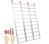 VEVOR Rampe in Alluminio, 1500 libbre, Rampa ripiegabile con cinghie di carico, Rampa di carico pieghevole per moto, trattore, ATV/UTV, camion, tosaerba, spazzaneve, 77"L x 54"W, 1 pezzo