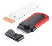 VEVOR Raschietto con Lama di Rasoio, 15 Lame Extra, Strumento Raschietto con Bloccaggio e Tappo di Sicurezza, Lame in Acciaio al Carbonio e POM, per Pulizia di Etichette, Adesivi, Decalcomanie