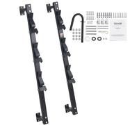 VEVOR Rastrelliera per Decespugliatore, Rastrelliera per Trimmer da 3 Posti, Rastrelliera per Rimorchio Supporto per Rifiniture con Blocco Password Lega di Zinco, Montaggio da Parete o su Rimorchio