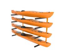VEVOR Rastrelliera per Kayak da Parete, Supporti per Kayak a Parete a 4 capacità per Tavola da Paddle per Canoa Kayak, Ganci per Stoccaggio Kayak con Bracci Imbottiti Regolabili