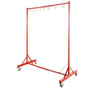 VEVOR Rastrelliera per Verniciatura 1,5-2,1 m Altezza Regolabile, Supporto per Vernice per Auto 8 Ganci, Supporto per Carrozzeria per Porte Cofano, Stendino per Verniciatura con 4 Ruote Girevoli