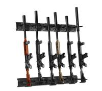 VEVOR Rastrelliere Porta Armi Verticale 6 Slot in Metallo Carico max. 81,6 kg Supporto da Parete per Armi da Fuoco Fucili Cabina Stoccaggio Armi Individuali, Espositori per Montaggio a Parete per Armi
