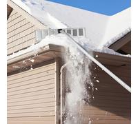 VEVOR Rastrello da Neve per Tetto Pala di Neve Tetti Lunghezza 635 mm, Strumento per Rimozione Neve in Alluminio Manico Antiscivolo Regolabile per Foglie Neve sul Tetto Veicoli Domestici, Pala da Neve