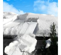 VEVOR Rastrello da Neve Tetto 47,4cm Pala per Tetti Neve Rimozione Neve in Alluminio Ruote di Protezione Tetto Manico Antiscivolo Regolabile Rastrello per Foglie di Neve sul Tetto Veicoli Domestici