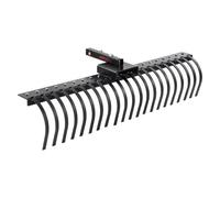 VEVOR Rastrello da Traino per Paesaggistica, Arieggiatore da Traino 1524 mm con 21 Denti a Spirale in Acciaio, Rastrello Arieggiatore Traino, Rastrello Sarchiatore per Prato Foglie Aghi Pino Erba