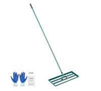 VEVOR Rastrello Livellatore per Prato 76x25.4 cm Livellatore Manico in Acciaio Piastra di Base da 1981 mm, Rastrello Livellatore per Prato in Lega di Alluminio per Prato Giardino Campo da Golf Erba