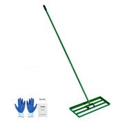 VEVOR Rastrello Livellatore per Prato Campi Giardino con Maniglia Area Livellamento 75,8x25,4 cm Maniglia Lunghezza 198 cm, Rastrello per Campi da Golf Sabbia Terreno Compost Paesaggistica