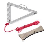 VEVOR Rastrello per Erbacce Acquatiche 515 x 540 x 9 mm Rastrello per Erbacce per Laghi a 3 Lati con Manico, Tagliaerba Galleggiante Lanciabile in Acciaio Inox con Corda da 9 m per Laghi e Stagni