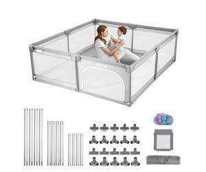 VEVOR Recinto per Bambini, 2000 x 1490 mm per Neonati, Recinto da Interno Esterno, Centro Attività di Sicurezza Senza Fessure con 50 Palline Oceaniche, Porta con Cerniera e Morbida Rete Traspirante