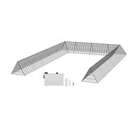 VEVOR Recinto per Polli, 600 x 400 x 61,5 cm, Tunnel per Polli da Cortile Giardino Fattoria, Pollaio a Tunnel da Esterno con Telai Angolari, 2 Set, Adatto per Polli, Anatre, Conigli
