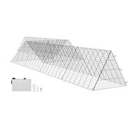 VEVOR Recinto per Polli a Tunnel, 729 x 200 x 61,5 cm, Pollaio da Esterno con Telai Angolari, 2 Set, Adatto per Anatre, Conigli, Gabbia per Pollame