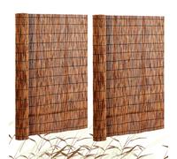 VEVOR Recinzione in Canne Naturali, 5x1,2 m, Set da 2, Protezione Privacy per Balcone Terrazza Giardino, Protezione Privacy Decorativa per Terrazza da Esterno, Pannelli Separazione per Giardino