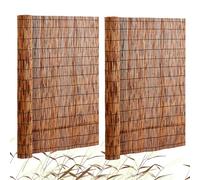 VEVOR Recinzione in Canne Naturali, 5x1,2 m, Set da 2, Protezione Privacy per Balcone Terrazza Giardino, Protezione Privacy Decorativa per Terrazza da Esterno, Pannelli Separazione per Giardino