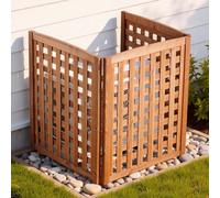 VEVOR Recinzione per Giardino da Esterno 810 x 960 mm, in Legno Massello per Esterni a 3 Pannelli con Angolo Regolabile, Struttura Rinforzata con Cerniera, Divisorio per Esterni per Giardino