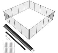 VEVOR Recinzione per Piscina, Recinzione per Piscina per Piscine Interrate, 4 x 48 FT, Recinzione per Piscina di Sicurezza per Bambini Rimovibile in PVC 340g Protegge Bambini e Animali Domestici
