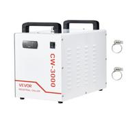 VEVOR Refrigeratore d'Acqua Industriale per Macchina per Incisione Laser CW-3000, Sistema di Raffreddamento ad Acqua Industriale per Incisione e Taglio Laser da 65W, Capacità 9 L, Portata Max 10 L/min
