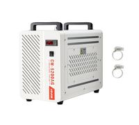 VEVOR Refrigeratore d'Acqua Industriale per Macchina per Incisione Laser CW-5200AG, Sistema di Raffreddamento ad Acqua con Compressore per Taglio Laser da 650 W, Capacità 7 L, Portata Max 13 L/min