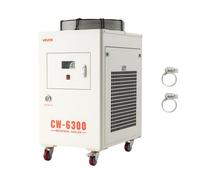 VEVOR Refrigeratore d'Acqua Industriale per Macchina per Incisione Laser CW-6300, Sistema di Raffreddamento ad Acqua con Compressore per Taglio Laser da 2500 W, Capacità 40 L, Portata Max 70 L/min