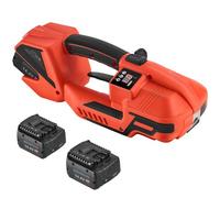 VEVOR Reggiatrice Elettrica, 2 Batterie da 4000 mAh, Reggiatura Automatica con Display Digitale per Reggette in PP/PET Larghe 9-16 mm, Macchina Tenditrice per Pallet di Scatole di Imballaggio