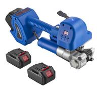 VEVOR Reggiatrice Elettrica, 2 Batterie da 4000 mAh, Strumento di Reggiatura Automatico con Display Digitale per Reggette Larghe 10-19 mm, Macchina Tenditrice per Pallet di Scatole di Imballaggio