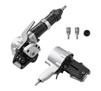 VEVOR Reggiatrice Pneumatica in Acciaio, Forza di Tensione 8500 N, Tenditore e Sigillante per Reggia Metallica per Cinghia Metallica da 19 mm di Larghezza, Pressa per Balle di Tipo Split