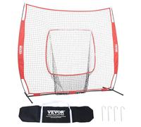 VEVOR Rete da Allenamento per Softball da Baseball da 7x7 Piedi, Rete da Allenamento da Baseball Portatile per Colpire, Battere, Catturare, Lanciare, Borsa per Il Trasporto e Zona di Strike